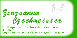 zsuzsanna czechmeister business card